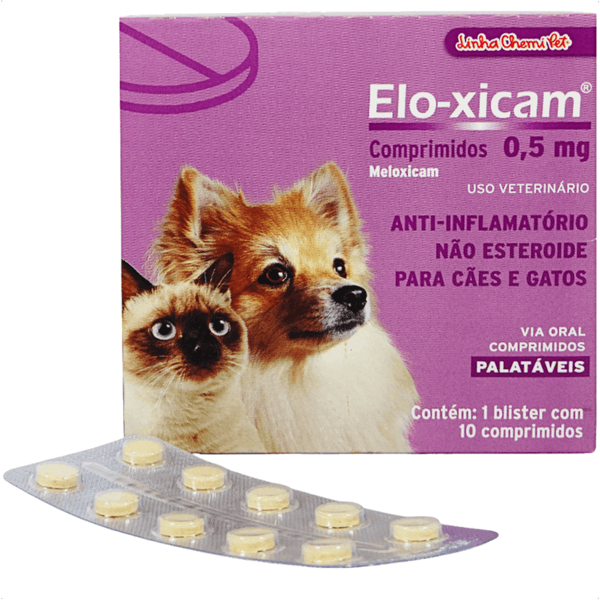 Elo-Xicam 0,5mg com 10 comprimidos Para Cães e Gatos